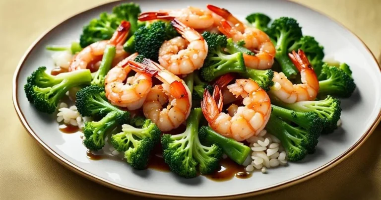 Shrimp with Broccoli in Garlic Sauce